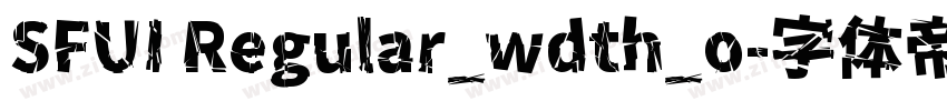 SFUI Regular_wdth_o字体转换